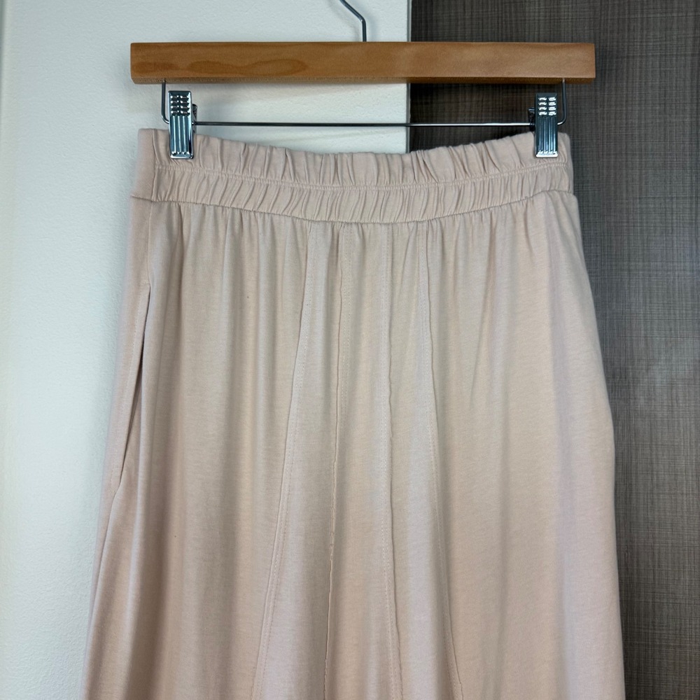 Free People FP Beach Beige Jackie Midi Skirt Button Up A-Line Cotton Size Small - Picture 7 of 10